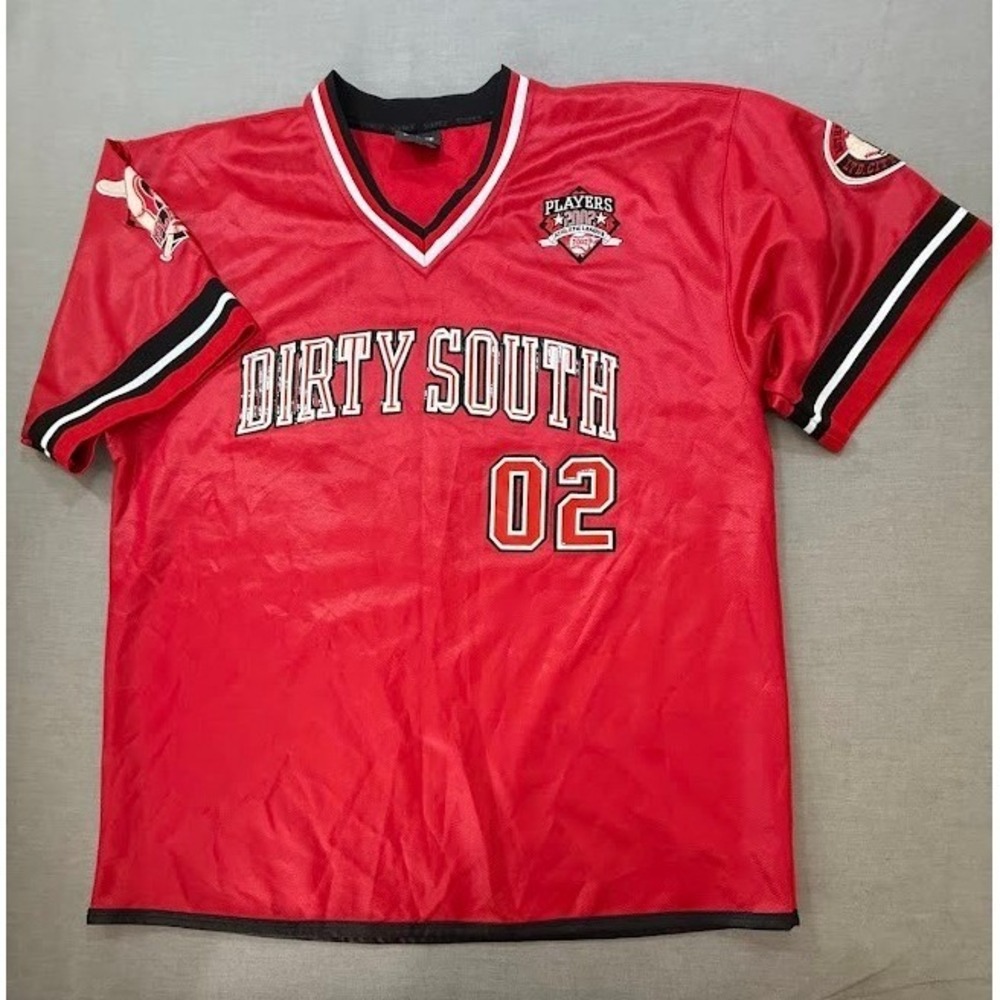 Dirty South‎ 2002 Source Red Baseball Jersey Mens XL Players Choice Y2K.